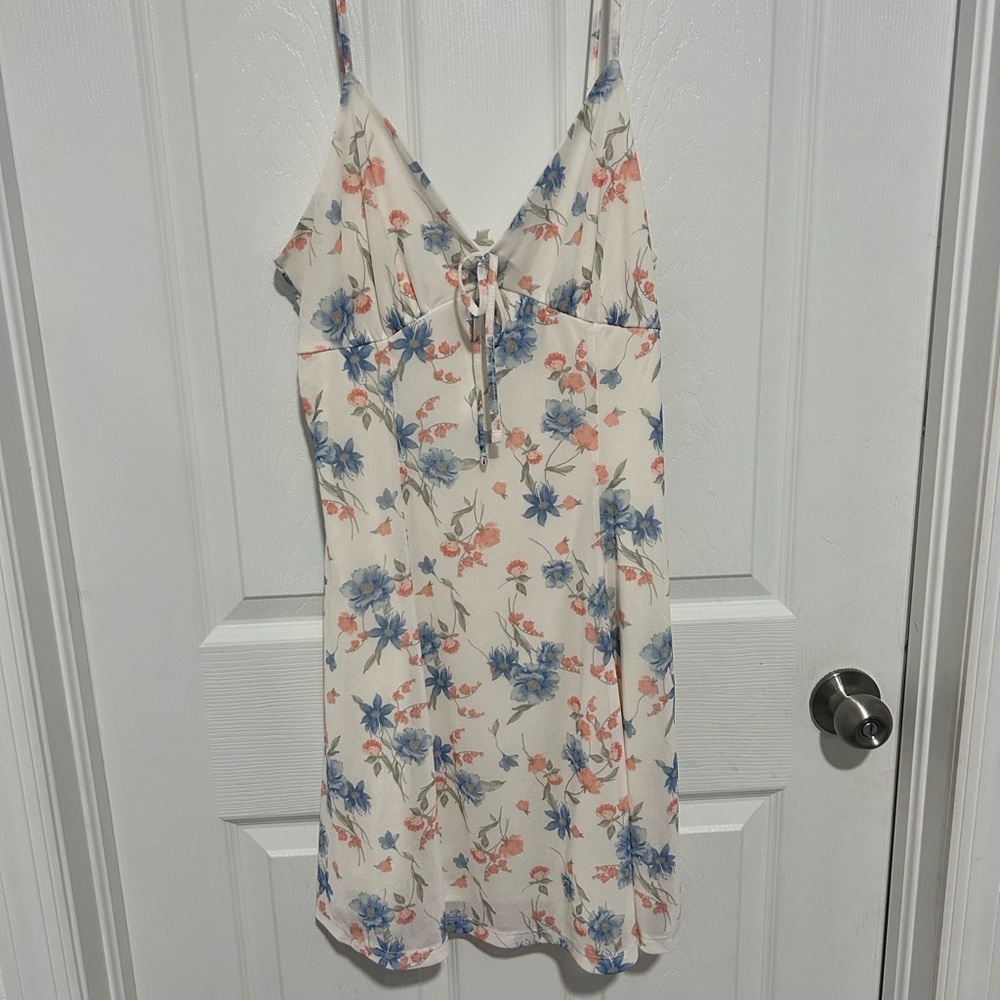 NWT No Comment Floral Print Spaghetti Strap Dress Size XL